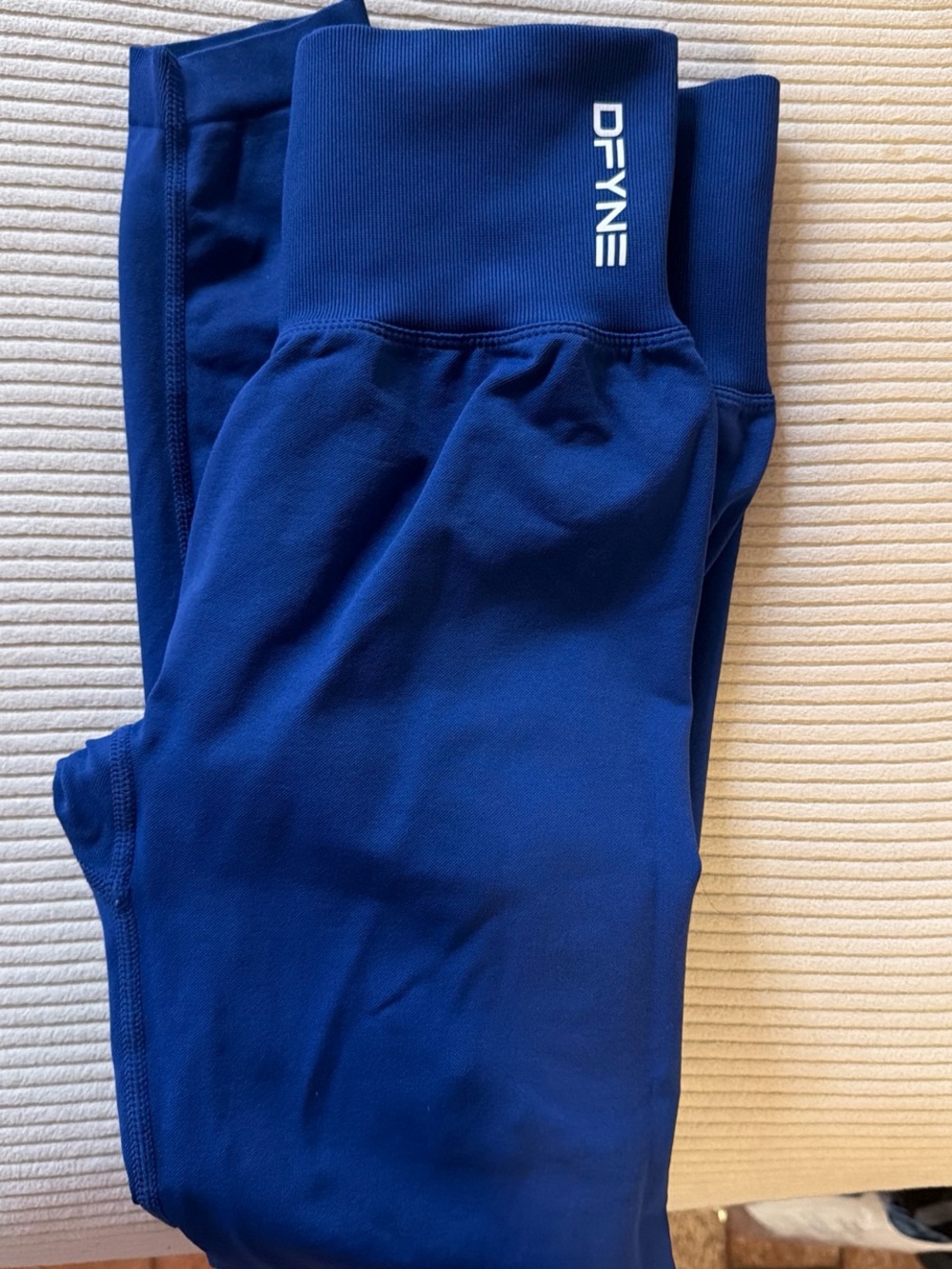 DFYNE High-Rise Navy Blue Active Leggings